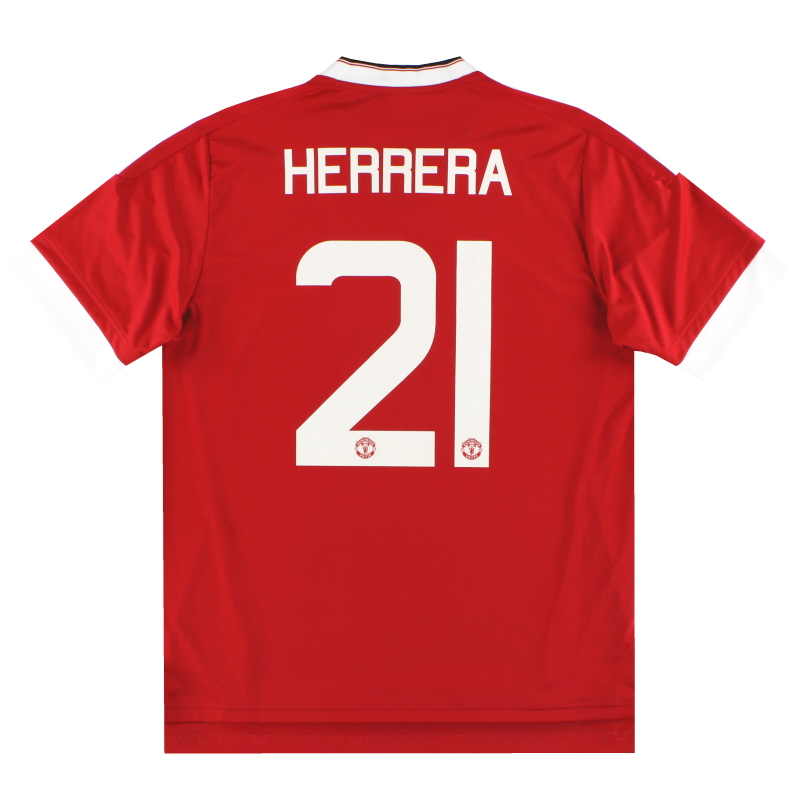 2015-16 Manchester United adidas Home Shirt Herrera #21 *w/tags* L - AC1414 - 4055015004013