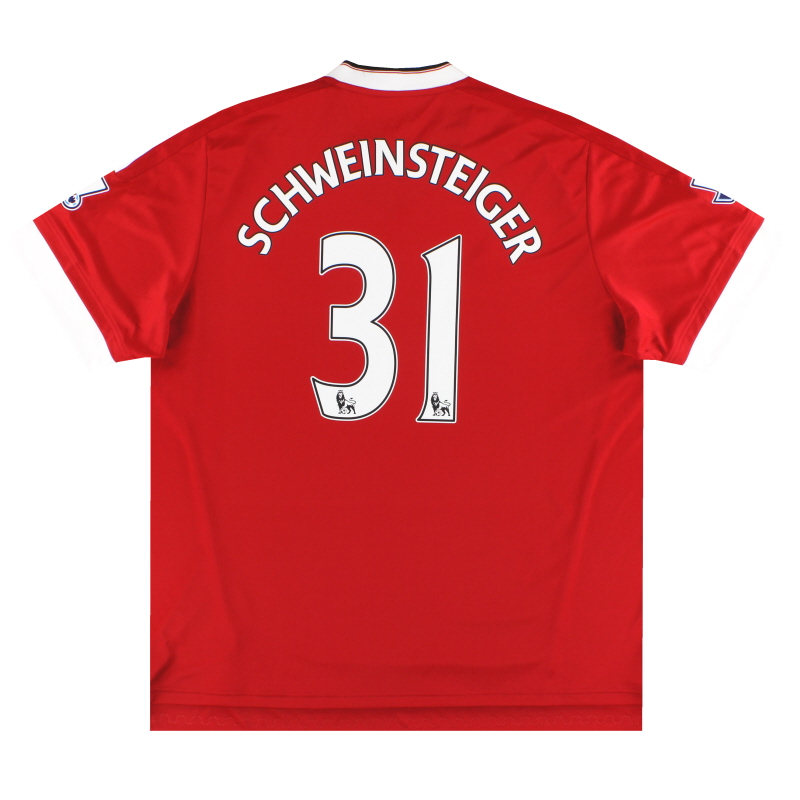 2015-16 Manchester United adidas Home Shirt Schweinsteiger #31 L - AI6363