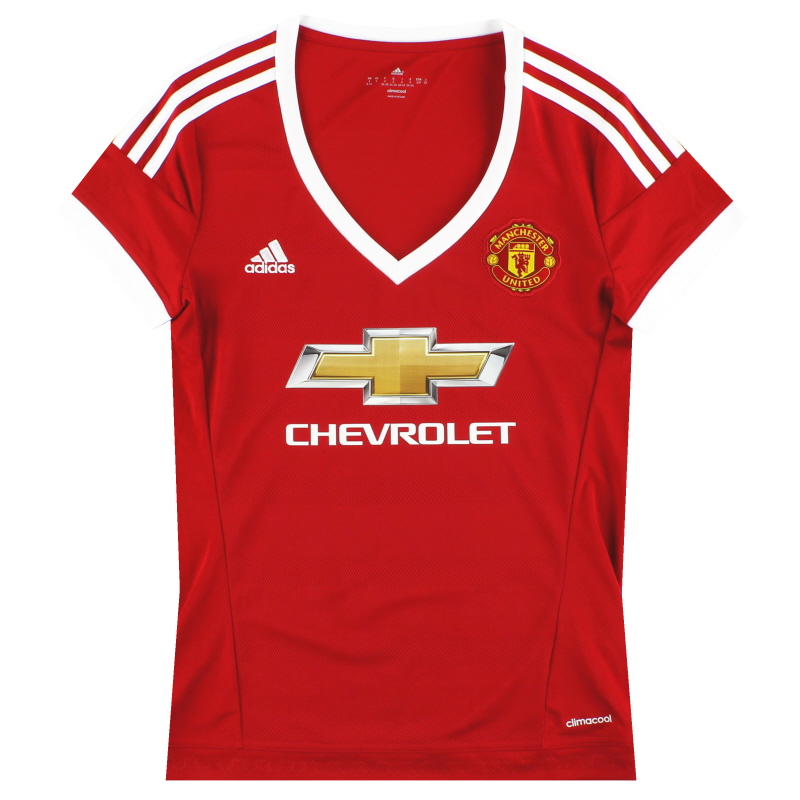2015-16 Manchester United adidas Women's Home Shirt S - AC1425