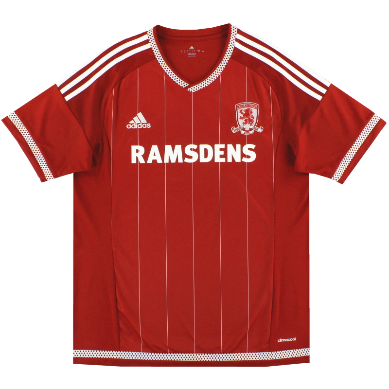 2015-16 Middlesbrough adidas Home Shirt L - AA0430