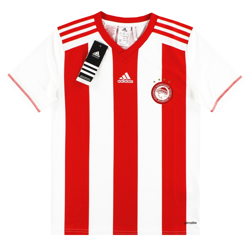 2015-16 Olympiakos adidas Home Shirt *BNIB* M.Boys - S89349 - 4055014946499