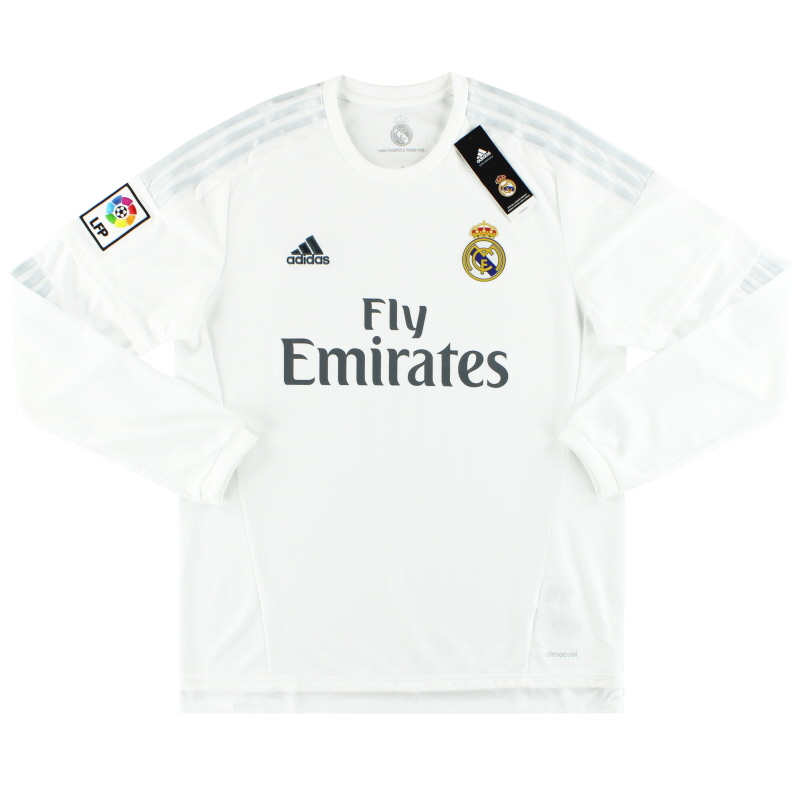 2015-16 Real Madrid adidas Home Shirt L/S *BNIB* - S12653