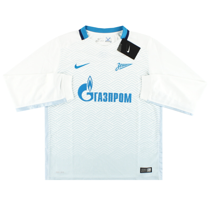 2015-16 Zenit St. Petersburg Nike Away Shirt L/S *w/tags* L.Boys - 686592-106 - 888409396456