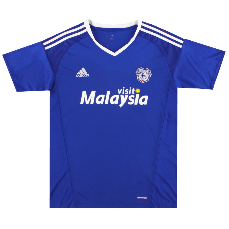 2016-17 Cardiff City adidas Home Shirt M - AP8236