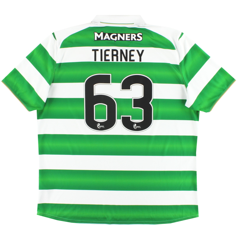 2016-17 Celtic New Balance Home Shirt Tierney #63 XXL - MT630096