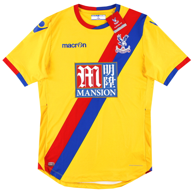 Maglia Crystal Palace Macron Player Issue 2016-17 Body Fit Away *con etichette*
