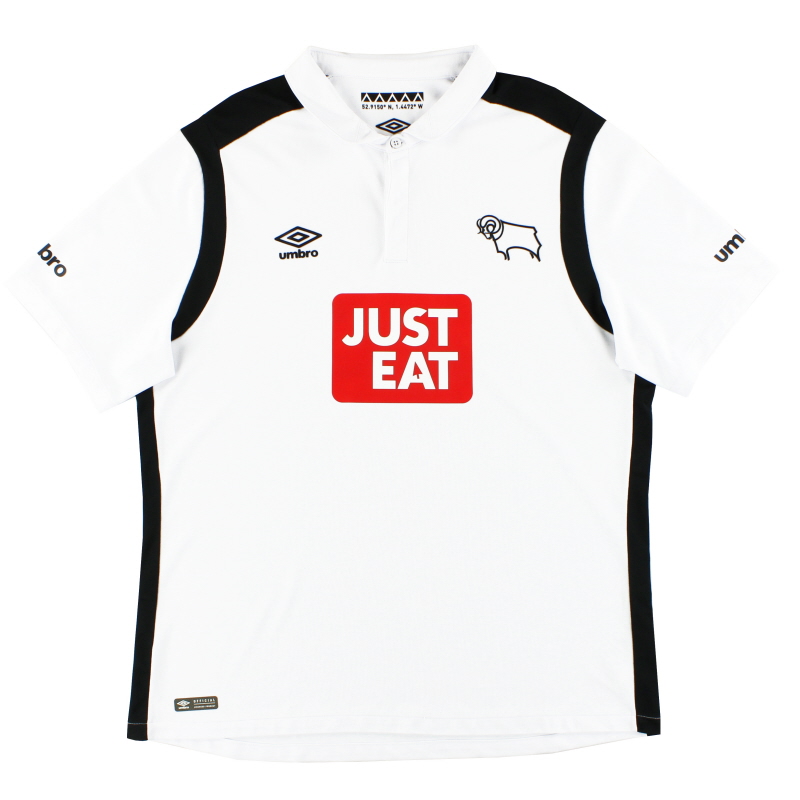 Official Umbro Derby County Junior Kid's Home Kit 2016/17 Shirt & Shorts Only 