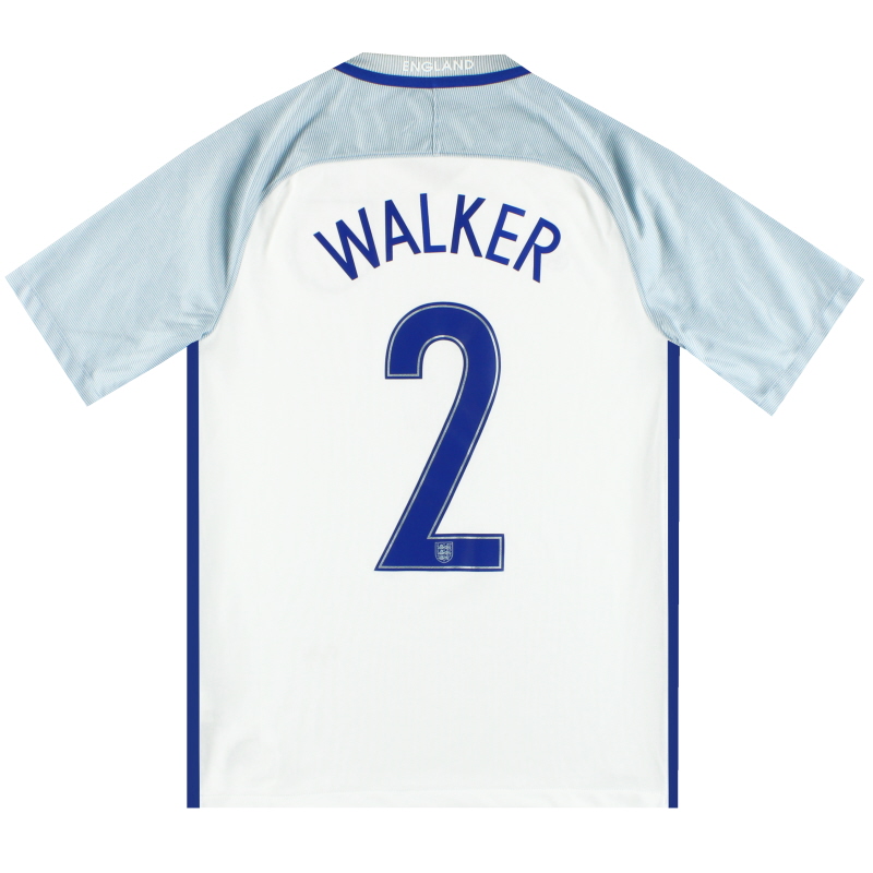 2016-17 Angleterre Nike Maillot Domicile Walker #2 S - 724610-100 - 888410778685