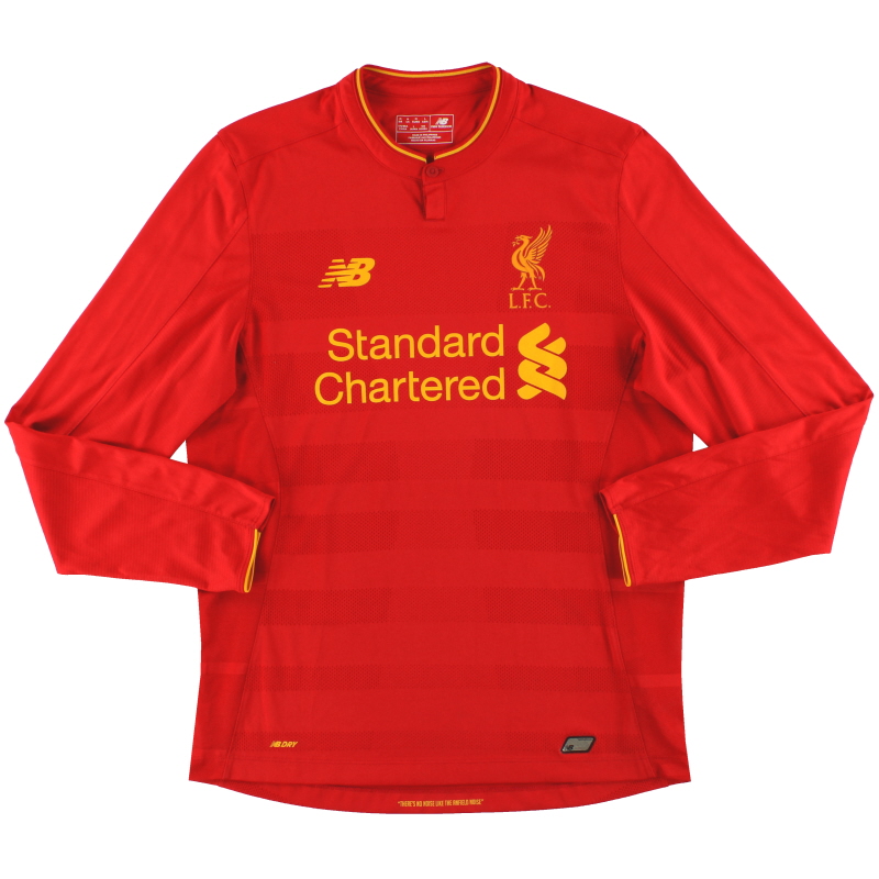 2016-17 Liverpool New Balance Home Shirt L/S M