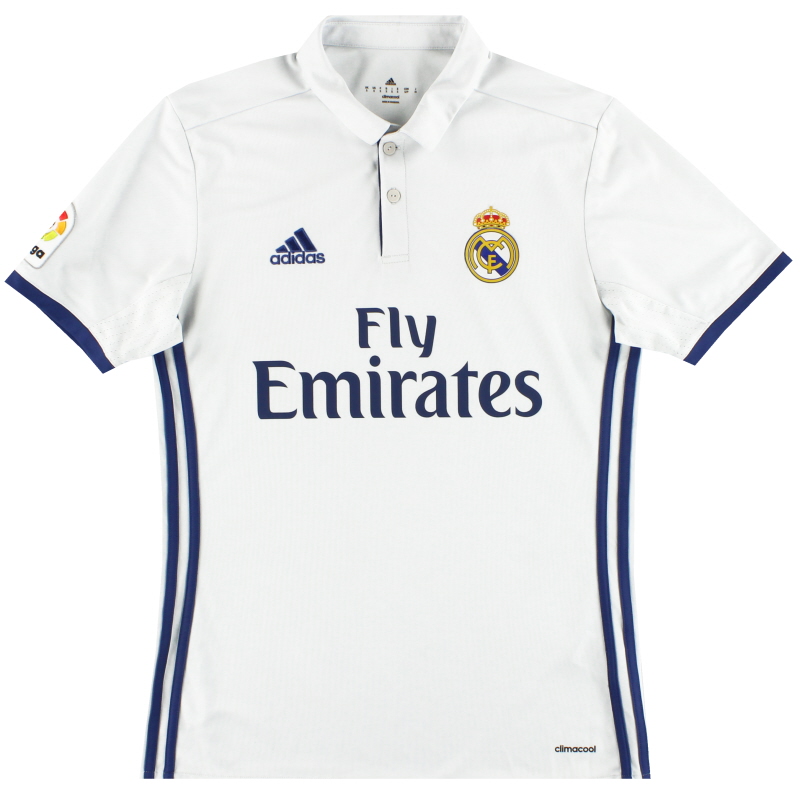 2016-17 Real Madrid adidas Home Shirt S - S94992