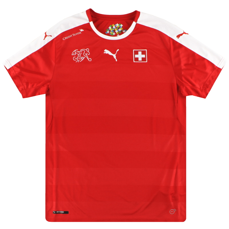 2016-17 Switzerland Puma Home Shirt *Mint* M - 748740
