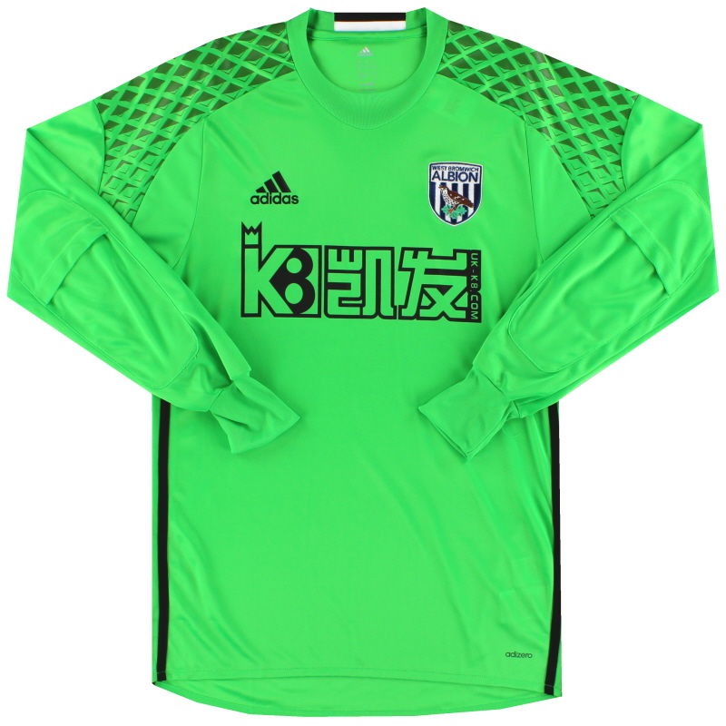 2016-17 West Brom adidas adizero Goalkeeper Shirt *Mint* S - AH9700