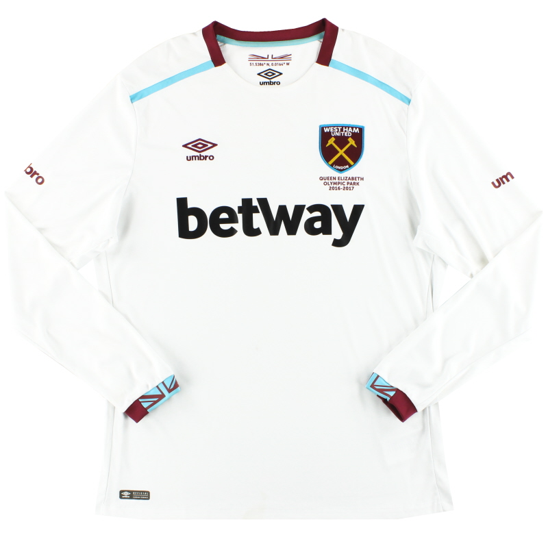 2016-17 West Ham Umbro Away Shirt L/S XL