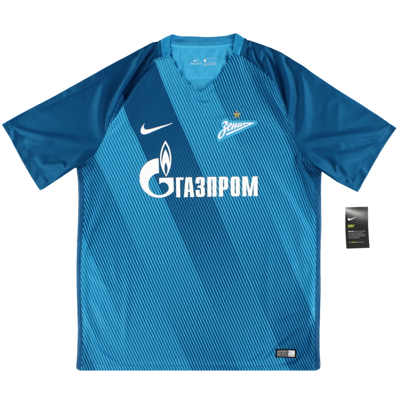 matar Químico Parpadeo 2016-17 Zenit St. Petersburg Nike Camiseta de local * con etiquetas * XXL  808602-499
