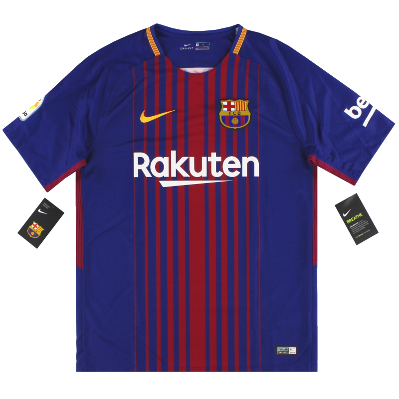 Violeta Expresamente Mirar atrás Camiseta de local Nike del Barcelona 2017-18 * con etiquetas * M 847255