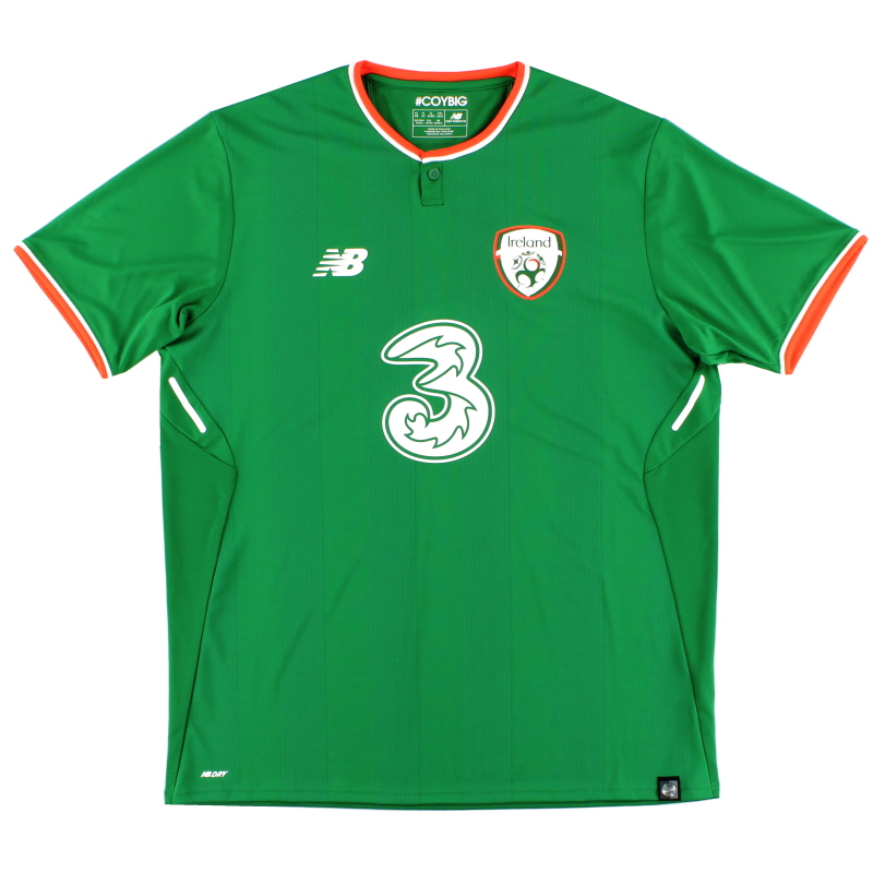 2017-18 Ireland New Balance Home Shirt *Mint* M - MT730546