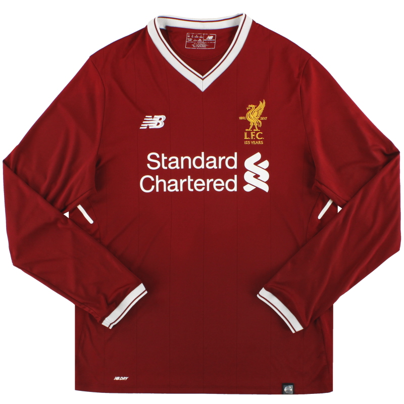 2017-18 Liverpool New Balance '125 Years' Home Shirt L/S M - MT730005