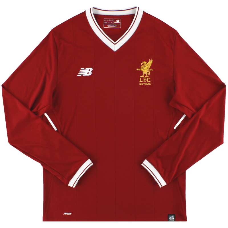 2017-18 Liverpool New Balance '125 Years' Home Shirt L/S *As New* S - MT730005