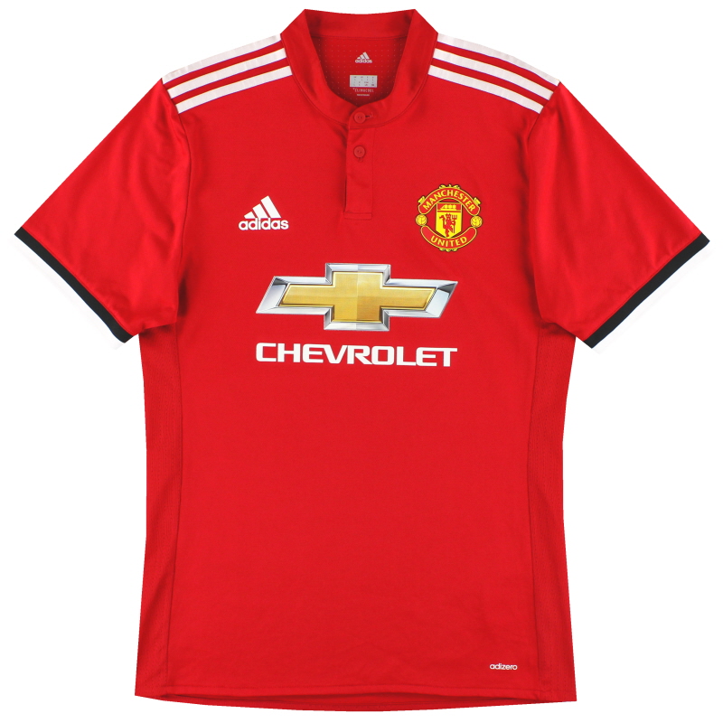 2017-18 Manchester United adidas Authentic Home Shirt L