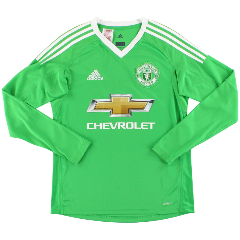 2017-18 Manchester United Goalkeeper Shirt *Mint* L.Boys - AZ7590