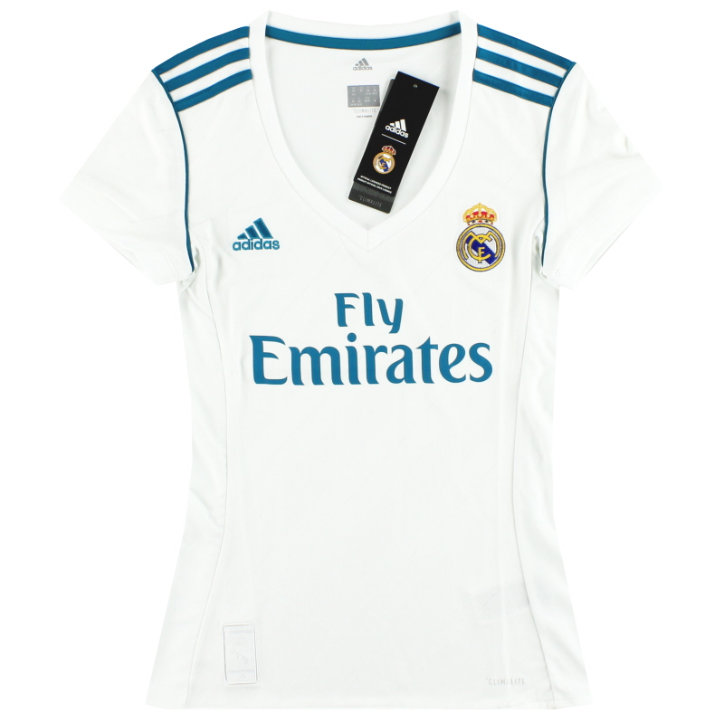 Perder la paciencia sostén Alacena Camiseta Real Madrid 2017-18 adidas Mujer Home *BNIB* XXS B31110