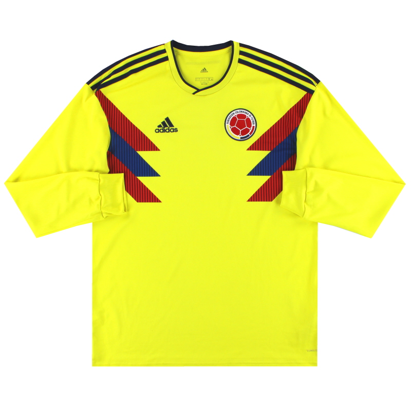 2018-19 Colombia adidas Home Shirt L/S *Mint* L - BR3511