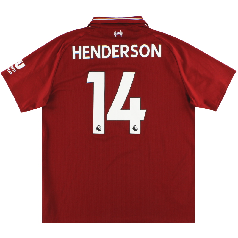 2018-19 Liverpool New Balance Home Shirt Henderson #14 XL - WSTM200