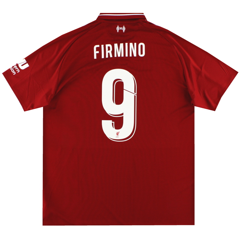 2018-19 Liverpool New Balance thuisshirt Firmino #9 S - MT830000