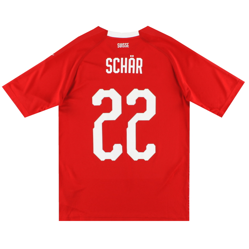 2018-19 Switzerland Puma Home Shirt Schar #22 S