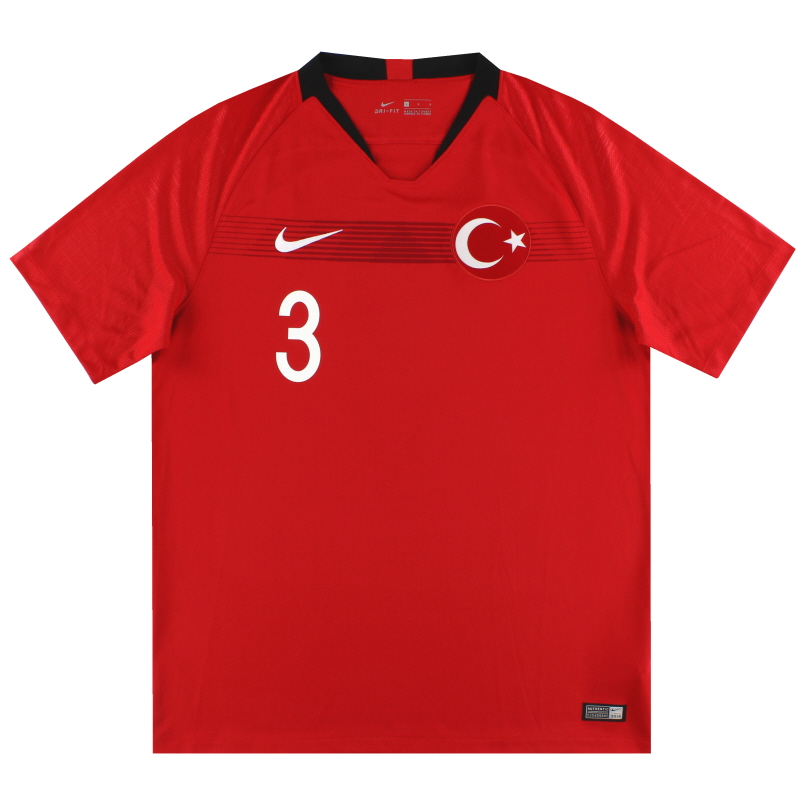2018-19 Turkey Nike Player Issue Home Shirt #3 *As New* L - 893900-657