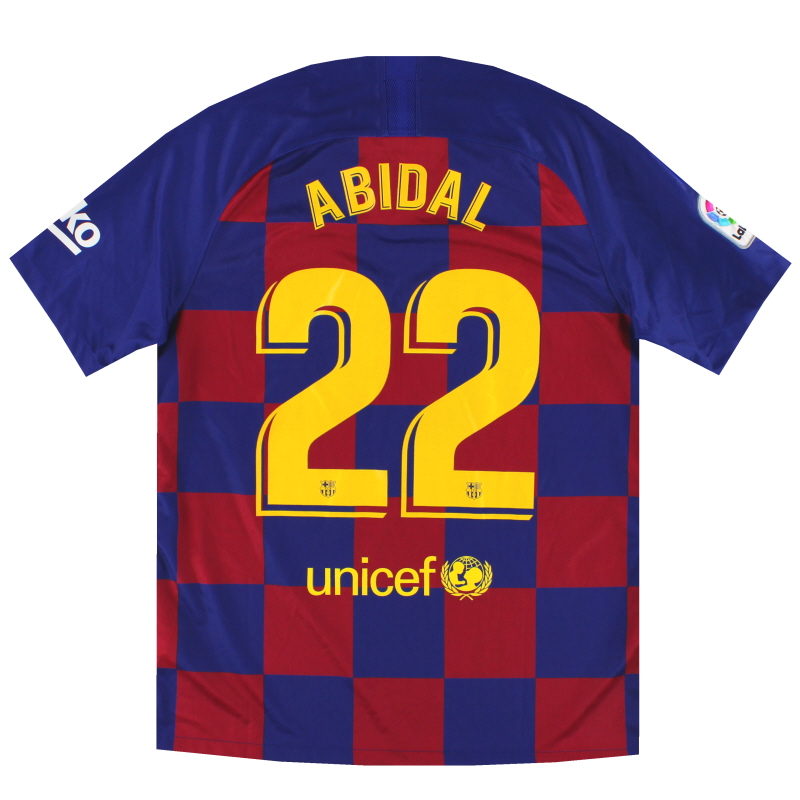 2019-20 Barcelona Nike Home Shirt Abidal #22 L