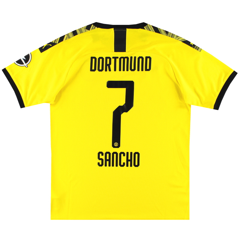 2019-20 Dortmund Puma Home Shirt Sancho #7 *Mint* L
