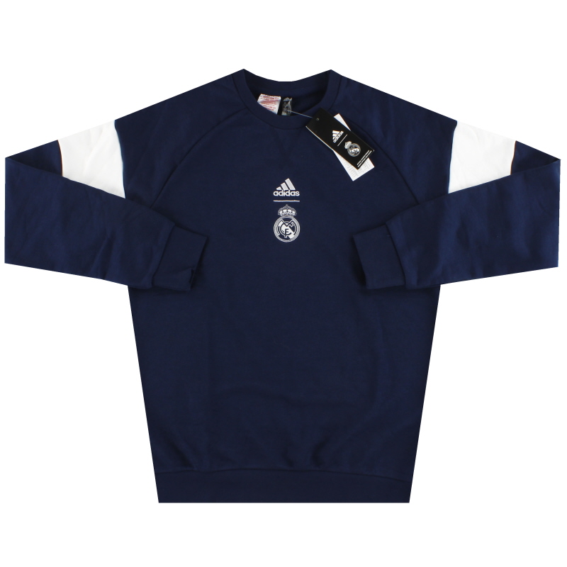 2019-20 Real Madrid adidas Crew Sweatshirt *w/tags* M.Boys - DX8693