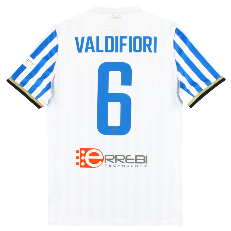 2019-20 SPAL Macron Player Issue Home Shirt Valdifiori #6 *As New* M