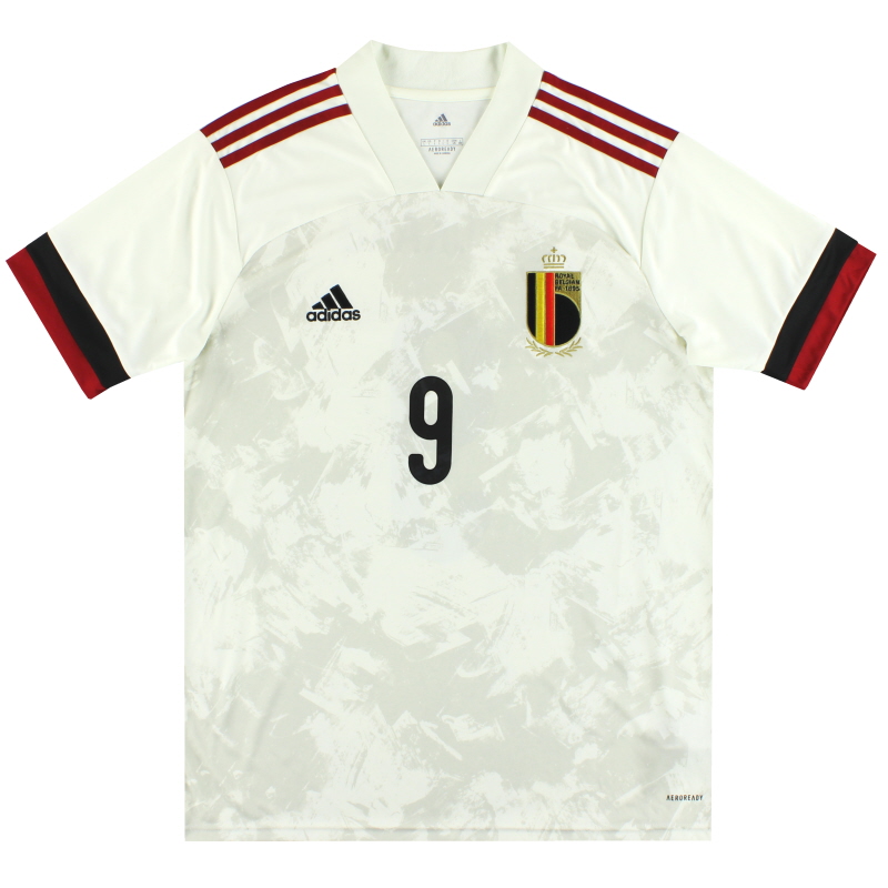 Adidas Belgium Away Shirt with Lukaku 9 Printing