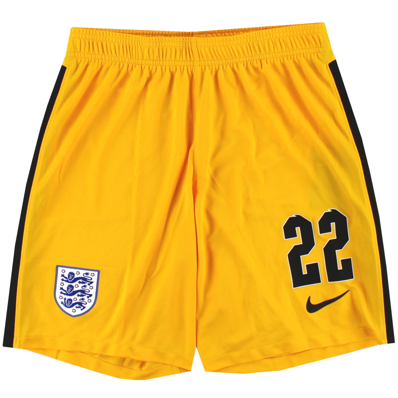 2020-21 England Nike Player Issue Goalkeeper Shorts #22 *As New* M