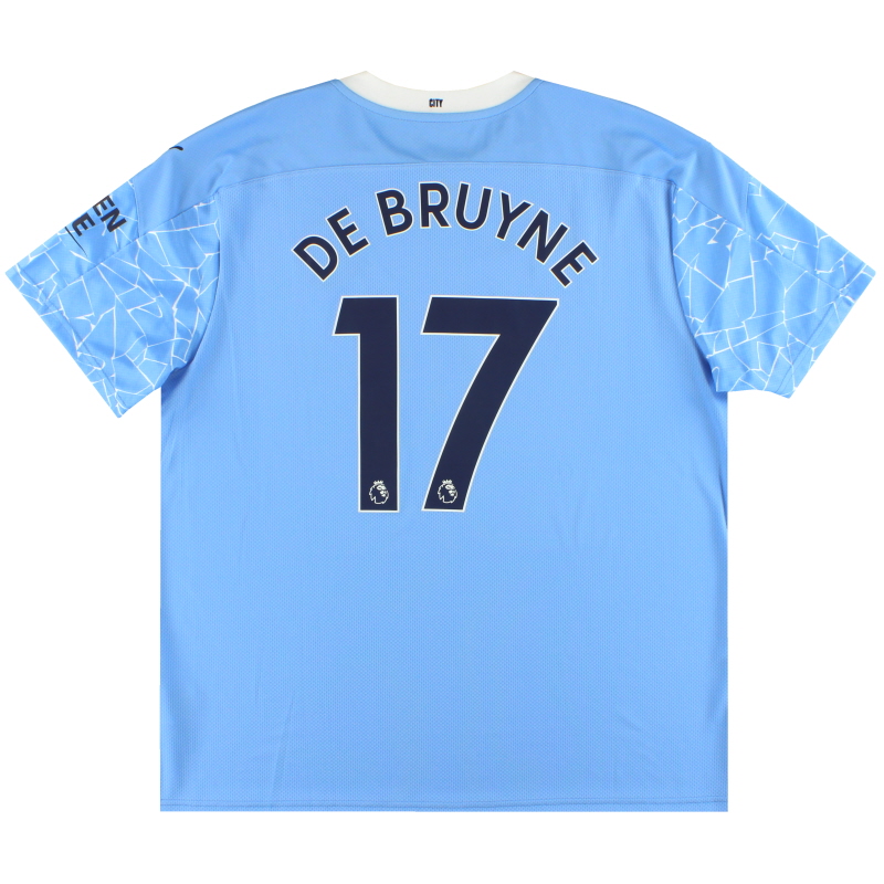 2020-21 Manchester City Puma Home Shirt De Bruyne #17 *As New* XXL - 757058-01