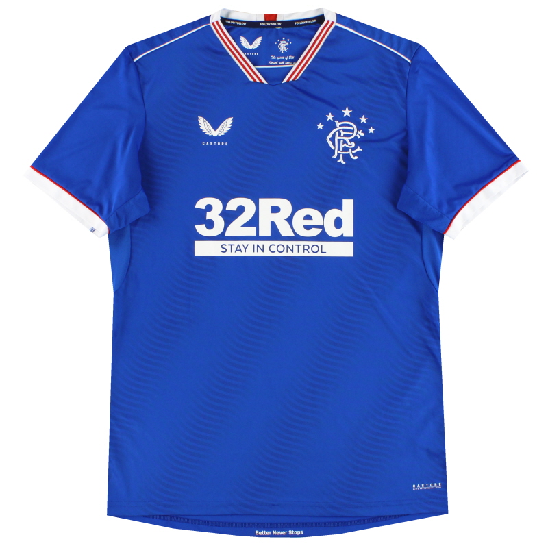 2020-21 Rangers Castore Home Shirt L