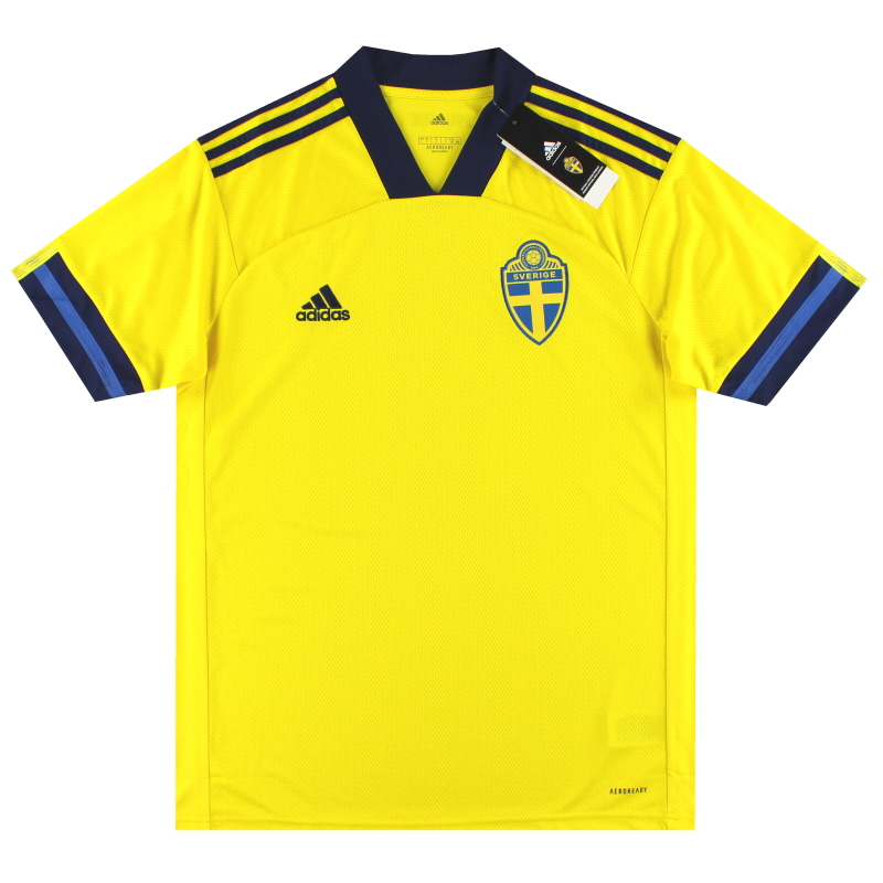 2020-21 Sweden adidas Home Shirt *w/tags* L - FH7620 - 4062049176722