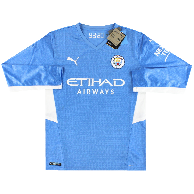 2021-22 Manchester City Puma Home Shirt L/S *w/tags*  - 759203-01 - 4063699423495