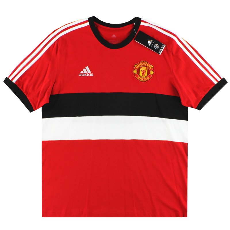 2021-22 Manchester United adidas 3-Stripes Tee *con etichette* L - GR3895