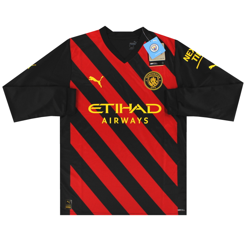 2022-23 Manchester City Puma Away Shirt L/S *w/tags* M  - 7657223-02 - 4064537888193
