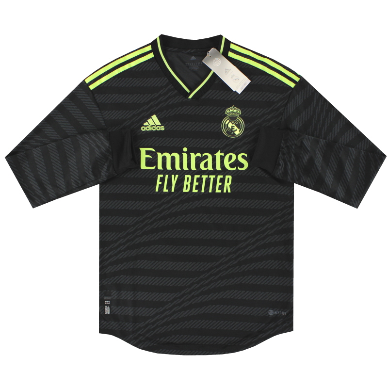 2022-23 Real Madrid adidas Camiseta de tercera equipación auténtica L/S *BNIB* - HI1654