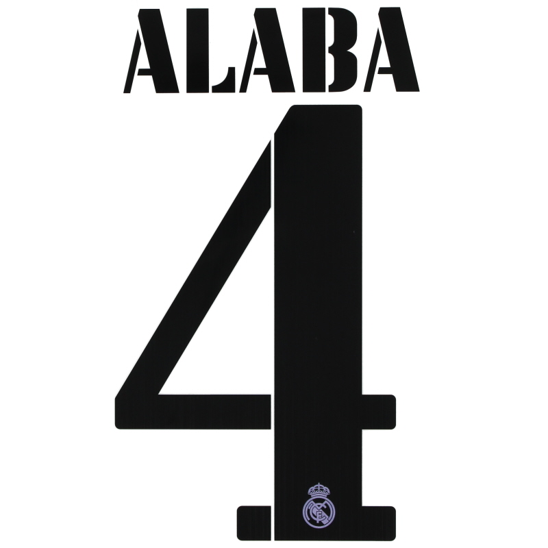 2022-23 Real Madrid Alaba #4 CL Home Name Set *BNIB*