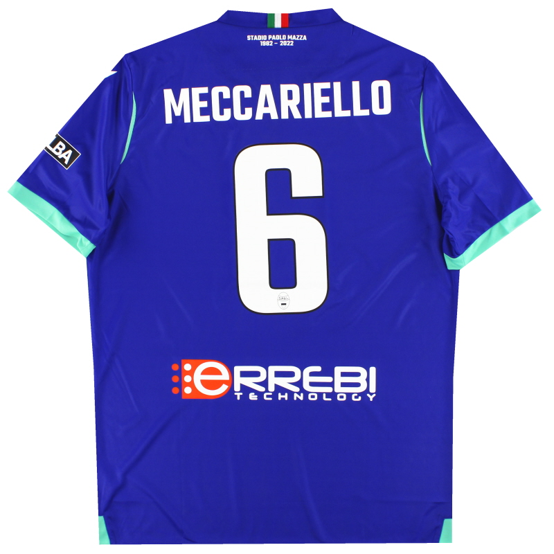 2022-23 SPAL Macron Player Mengeluarkan Kemeja Ketiga Meccariello #6 *Seperti Baru* XL - 58555563