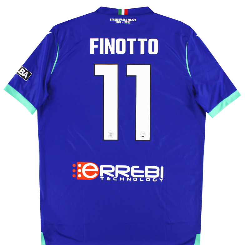2022-23 SPAL Macron Player Issue Third Shirt Finotto #11 *As New* XL