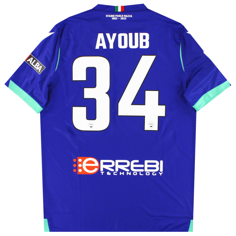 2022-23 SPAL Macron Player Issue Third Shirt Ayoub #34 *As New* L