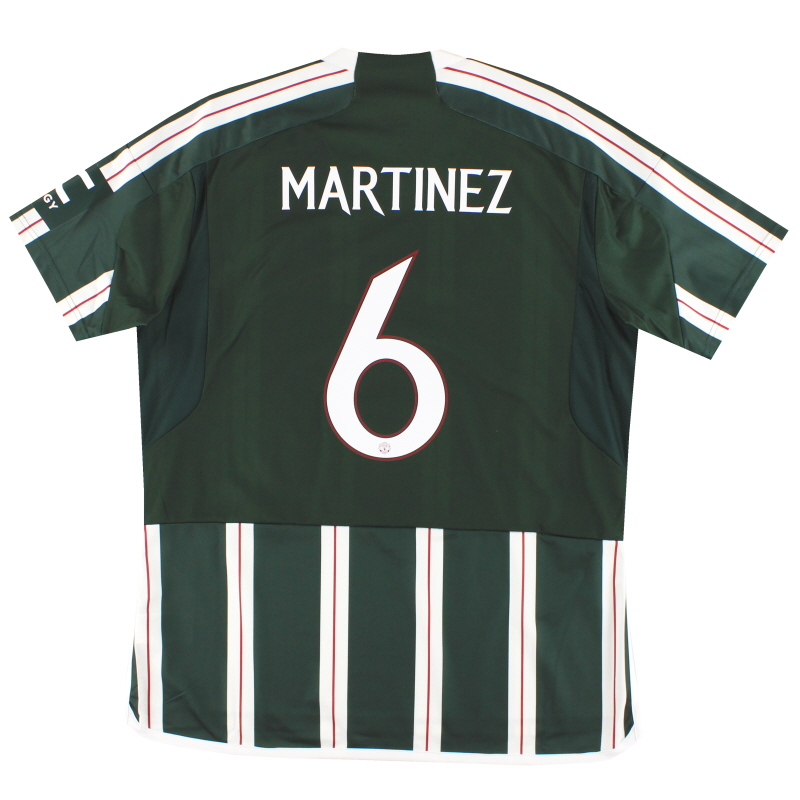 Camiseta adidas de visitante del Manchester United 2023-24 Martínez # 6 * Como nueva * XL - HR3675