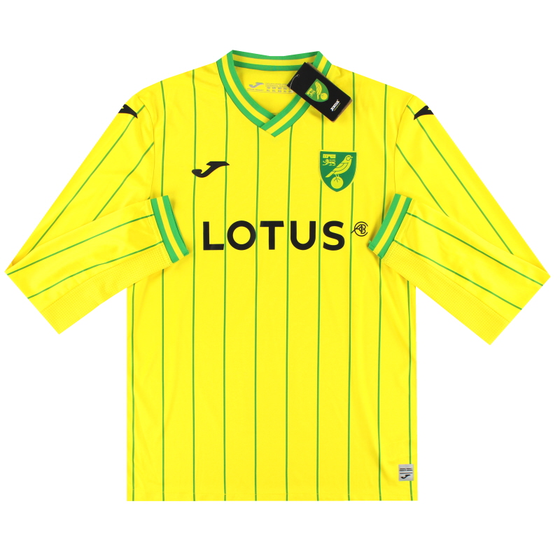 2023-24 Norwich City Joma Home Shirt L/S *BNIB* XL