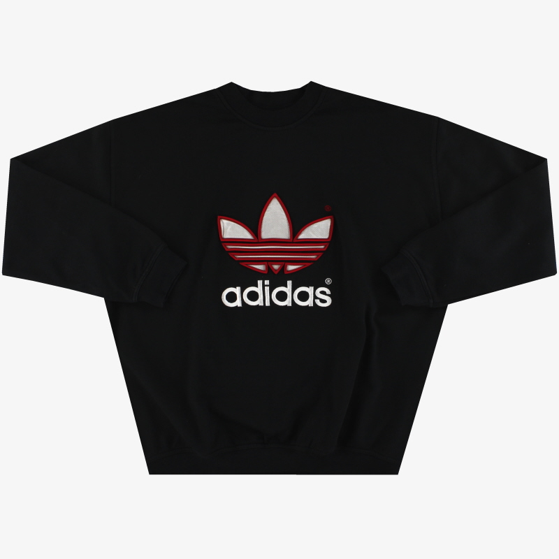 90's adidas Trefoil Spellout Crew Sweatshirt L